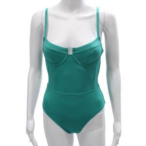 Solid & Striped Womens One Piece Swimwear Green Polyamide Size XS